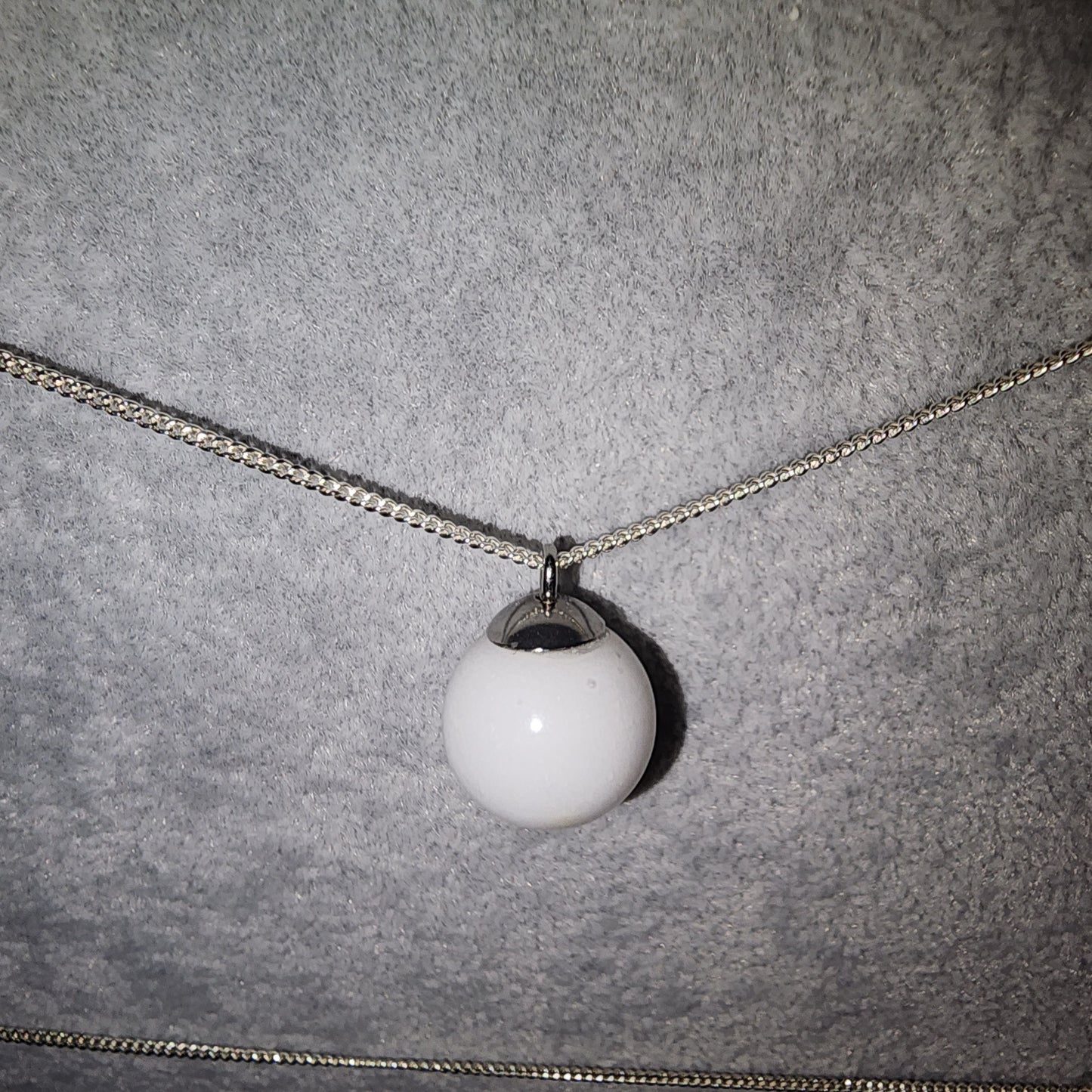 Memorial Pendant Necklace (Large Pearl) (Made with Cremation Ashes)