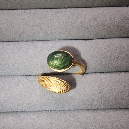 Memorial Ring "Bright" (made with cremation ashes)(any color available)