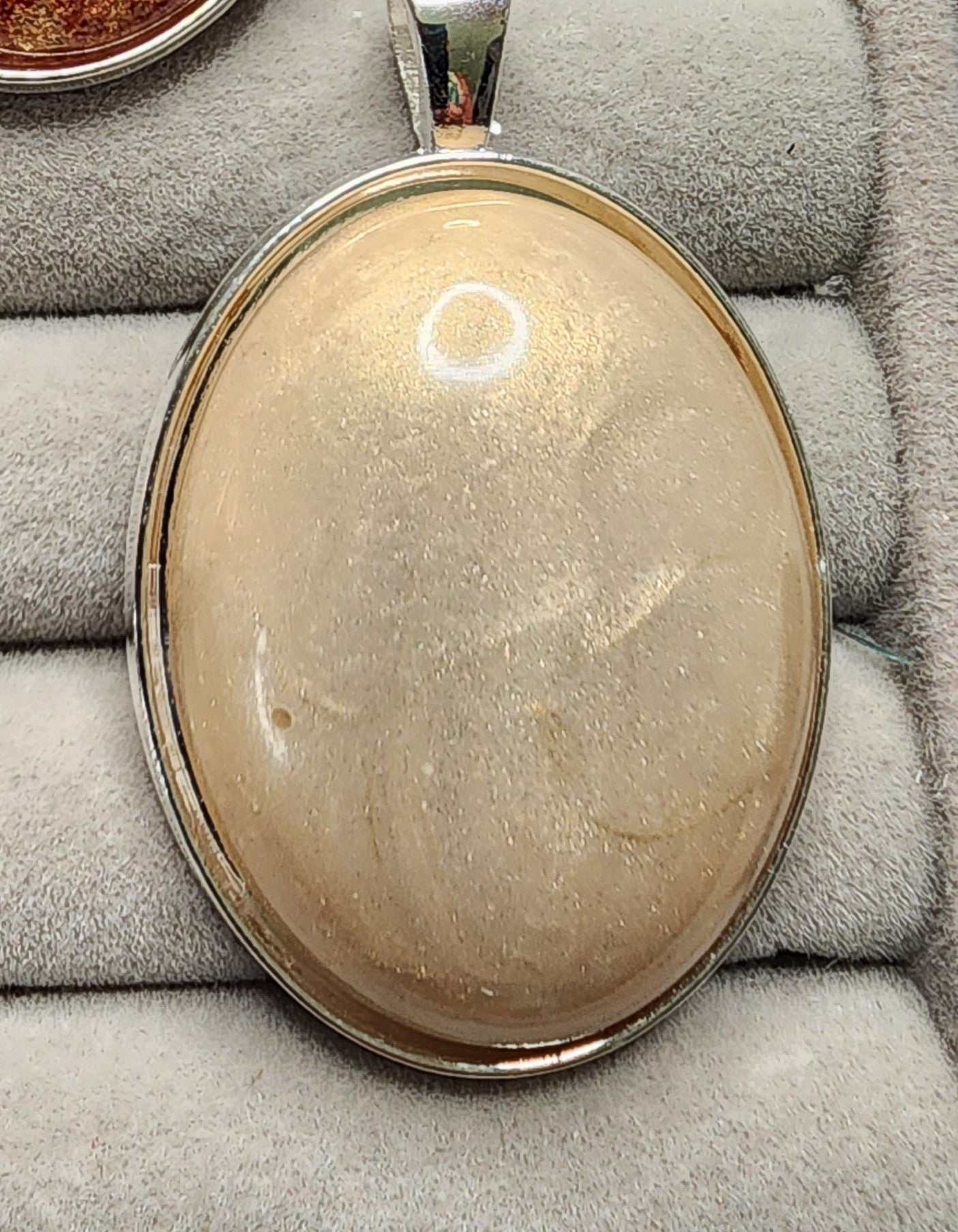 Memorial Necklace Pendant XL Bezel (Cremation Ashes)