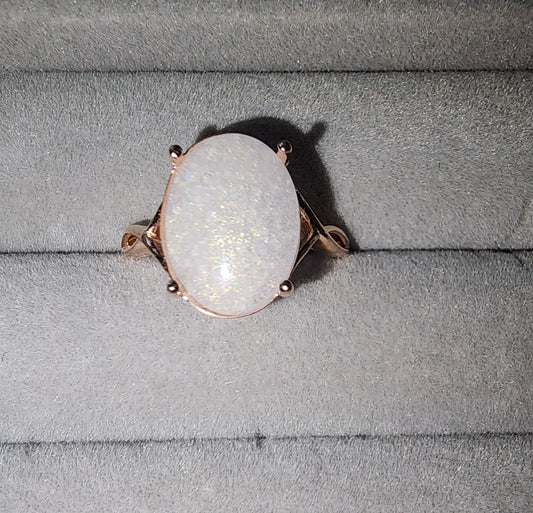 Memorial Ring "Rosie" (made with cremation ashes) (any color stone available)