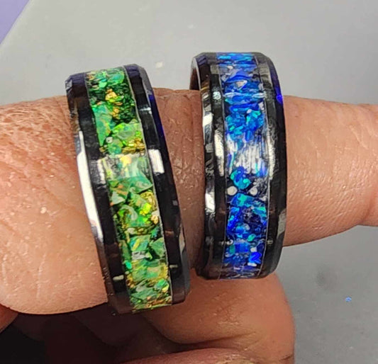 Memorial Ring Thin Green Line Military