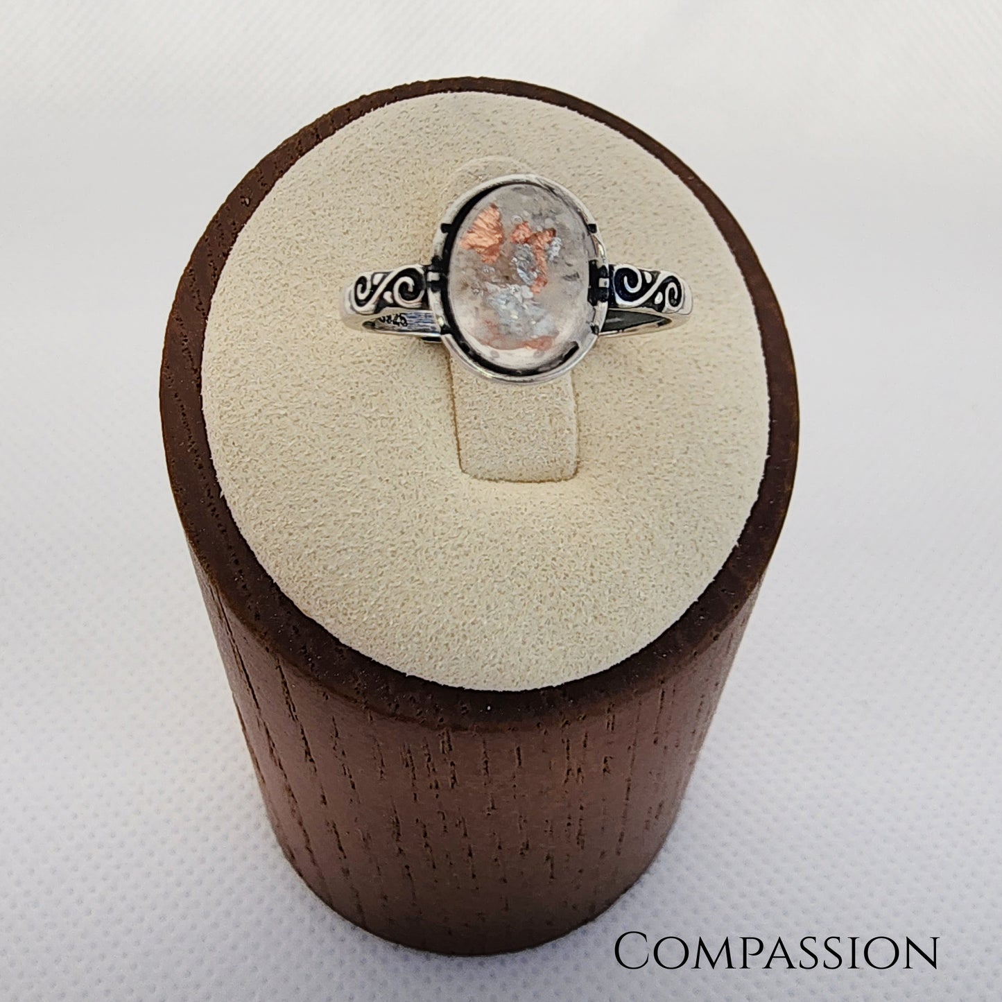 Memorial Ring "Compassion" (made with cremation ashes)