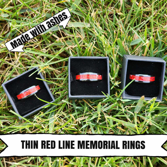 Memorial Ring Thin Red Line "Embers"