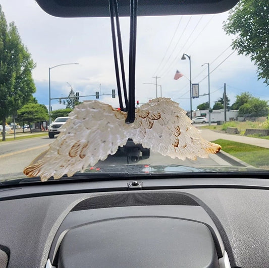 Memorial Keepsake Angel Wing Car Mirror Charm